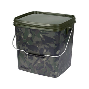 Cubo Trakker Square Camo con bandeja 13 Litros - Tienda Carpfishing