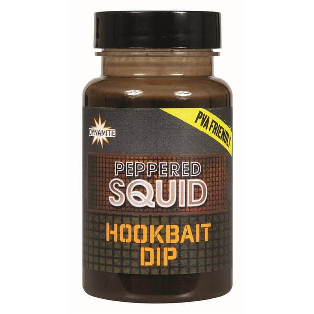 Dip Dynamite Baits Peppered Squid 100 ml - Tienda Carpfishing
