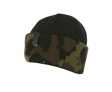 Gorro Avid Carp Negro y Camo - Tienda Carpfishing