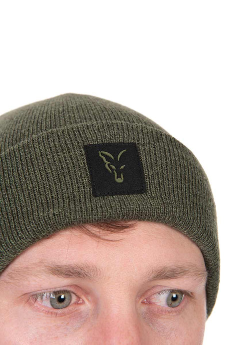 Gorro Fox Collection Beanie Verde y Negro - Tienda Carpfishing