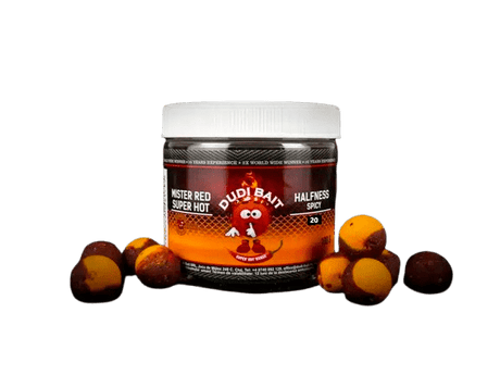 Halfness Dudi Bait Mister Red Super Hot Spicy Fish 20 mm - Tienda Carpfishing