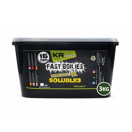 Boilies Löslich Krom Quality KR400 Pineapple Max 16mm 3KG
