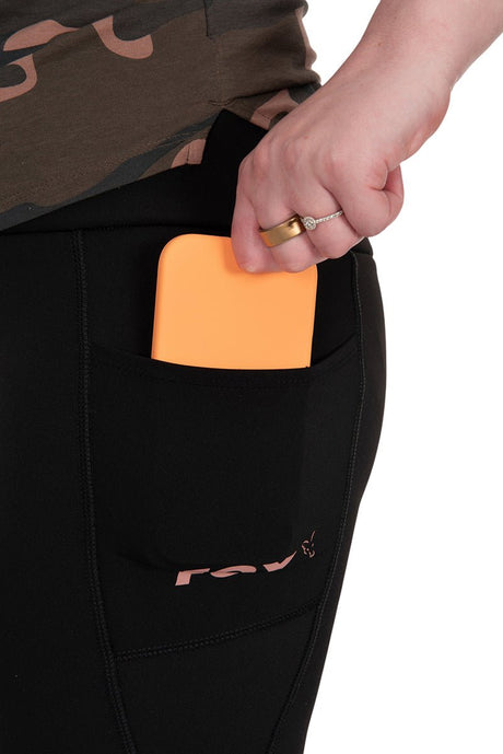 Leggins Fox WC Negros Para Mujer - Tienda Carpfishing