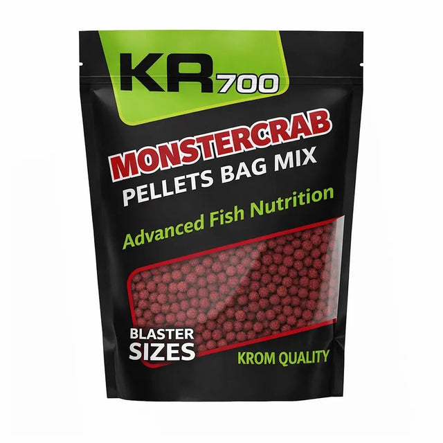 Mix Pellets Krom Quality KR600 Monster Crab 4,5MM 800G - Tienda Carpfishing