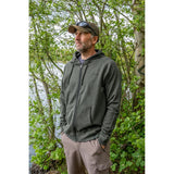 Sudadera Avid Carp Bearing Verde con cremallera - Tienda Carpfishing