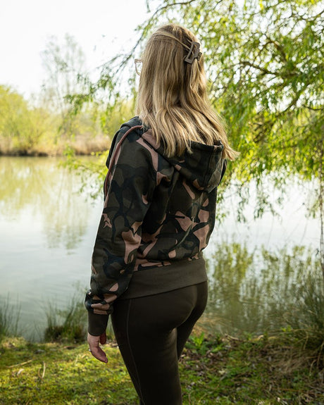 Sudadera Fox Camo para mujer con cremallera - Tienda Carpfishing