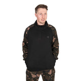 Sudadera Fox LW Negro y Camo con cremallera - Tienda Carpfishing