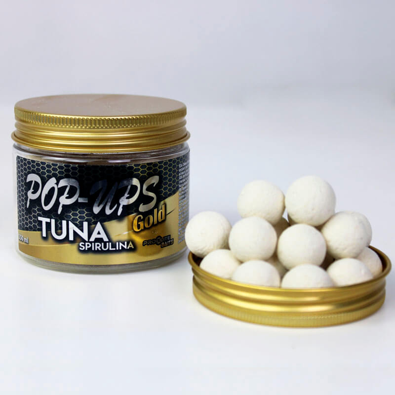 Pop Ups Pro Elite Baits Gold Tuna Spirulina 14 mm