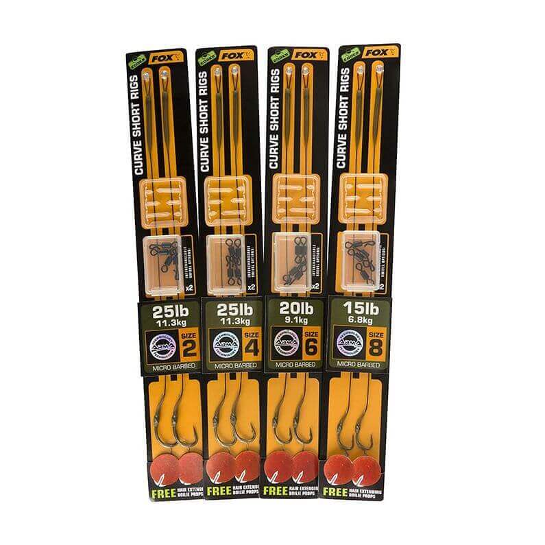Anzuelos montados Fox Curve Short 2 - Tienda Carpfishing
