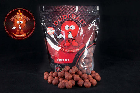 Boilies Dudi Bait Solubles Mister Red Super Hot 24 mm - Tienda Carpfishing