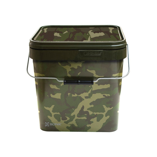 Cubo Sonik Square Camo 5 Litros - Tienda Carpfishing