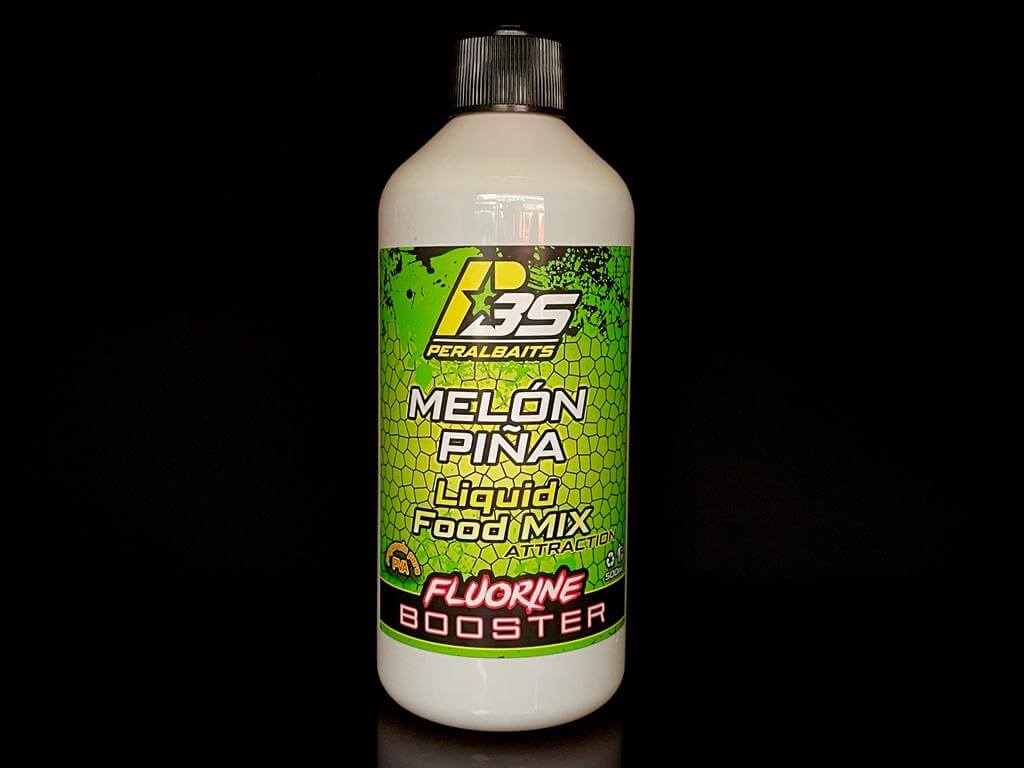 Remojo Booster Fluorine Peralbaits Melón Piña 500 ml - Tienda Carpfishing