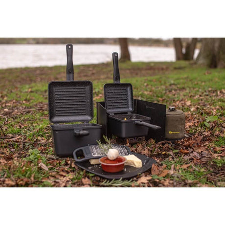 Set Utensilios de cocina Ridge Monkey Connect Deep Granite XL - Tienda Carpfishing
